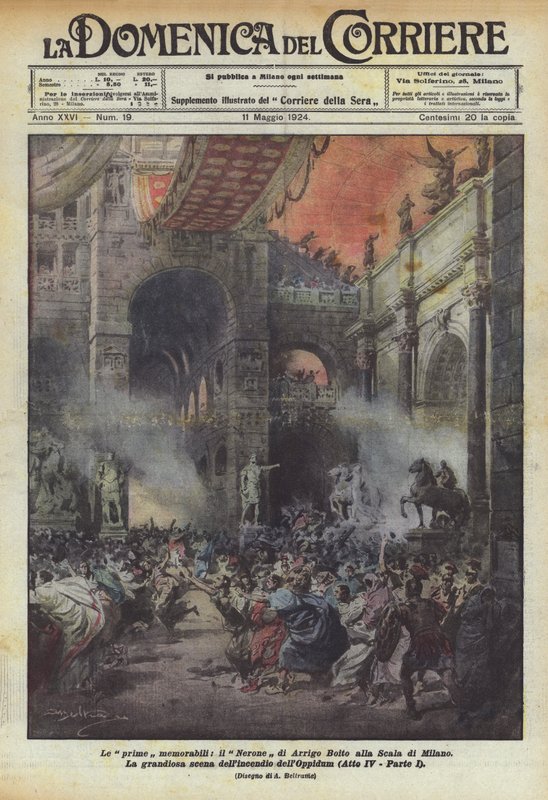 De første minneverdige, Nerone av Arrigo Boito på Scala i Milano av Achille Beltrame