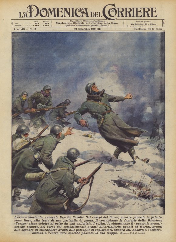 General Ugo De Carolis heroiske død av Achille Beltrame