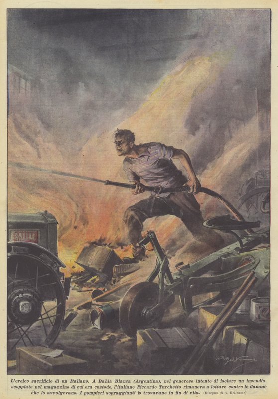 Det heroiske offeret til en italiener av Achille Beltrame