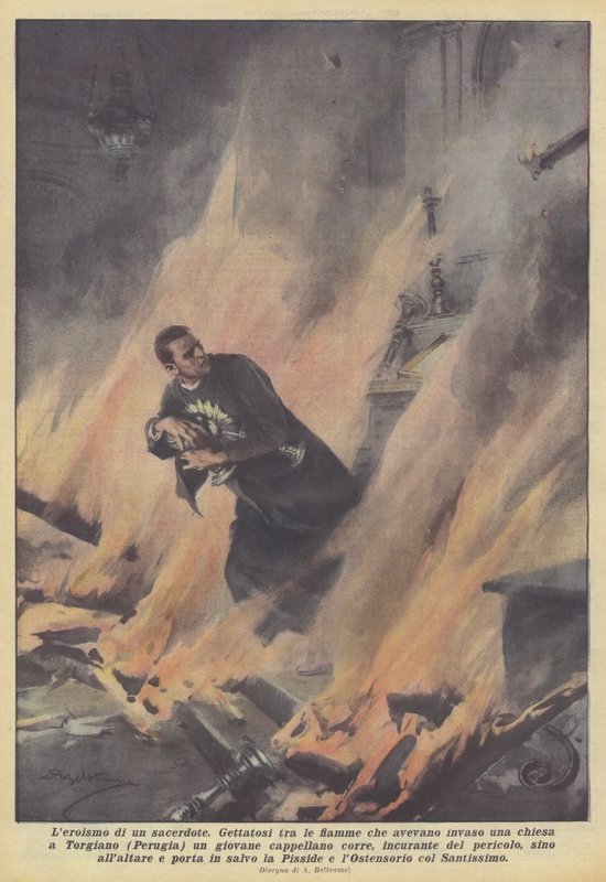 Heltemoten til en prest av Achille Beltrame