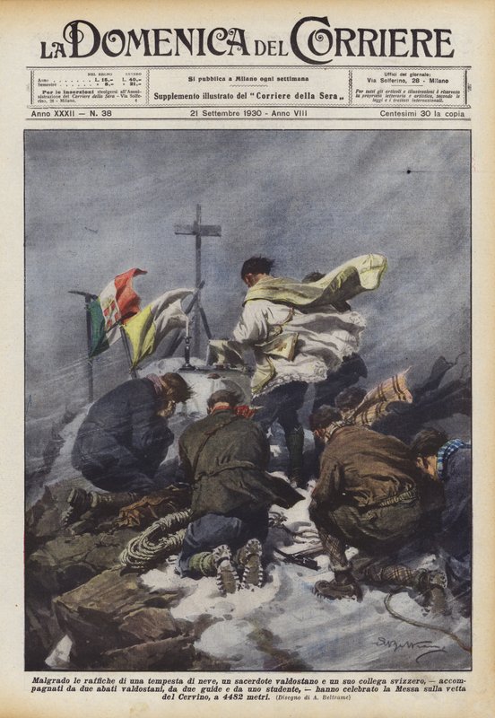 Til tross for vindkast fra snøstorm, en prest fra Valle d