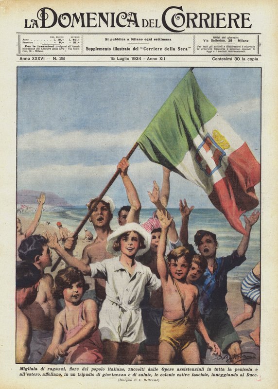Tusenvis av unge mennesker, blomsten til det italienske folket, samlet inn av velferdsverkene? av Achille Beltrame