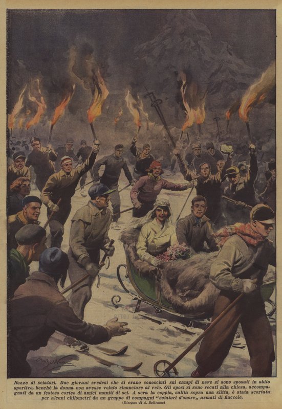 Bryllup av skiløpere av Achille Beltrame