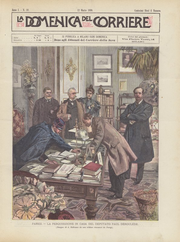 Paris, letingen i huset til nestleder Paul Deroulede av Achille Beltrame