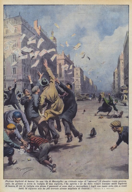 Det regner med sedler! av Achille Beltrame