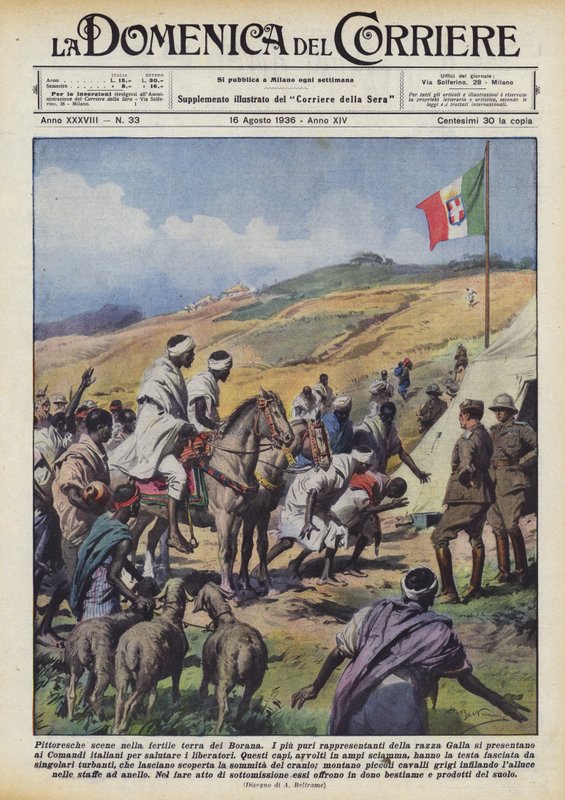 Pittoreske scener i det fruktbare landet Borana av Achille Beltrame