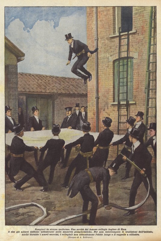 Brannmenn i merkelig uniform av Achille Beltrame