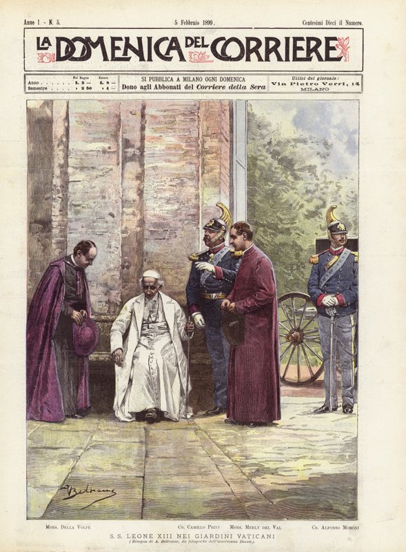 SS Leo XIII i Vatikanhagen av Achille Beltrame