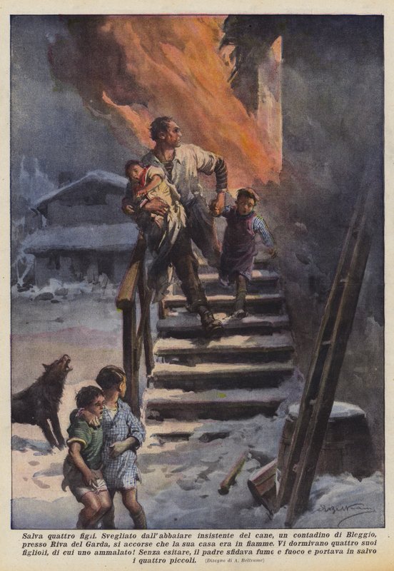 Redd fire barn av Achille Beltrame