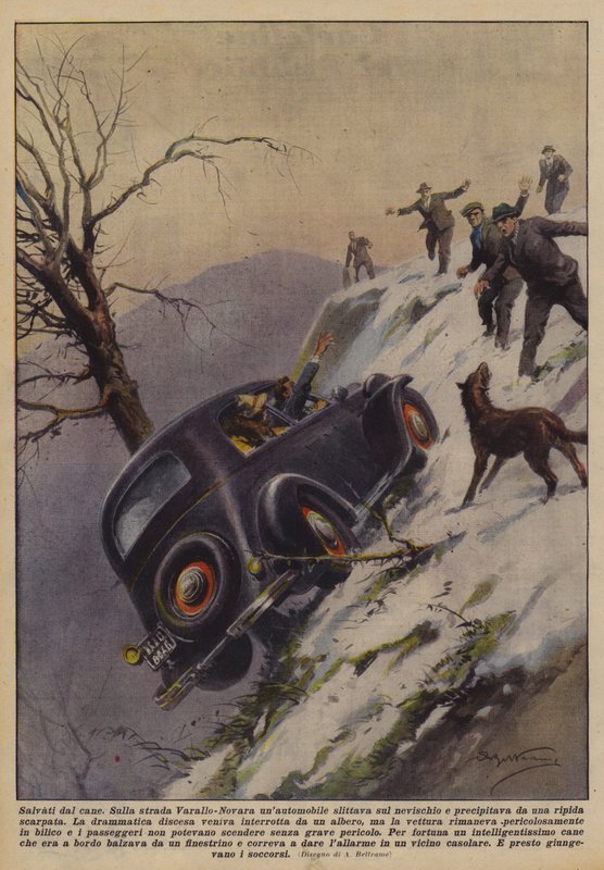 Reddet fra hunden av Achille Beltrame