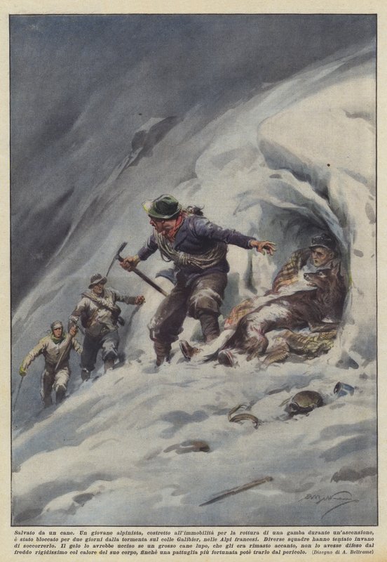 Reddet av en hund av Achille Beltrame