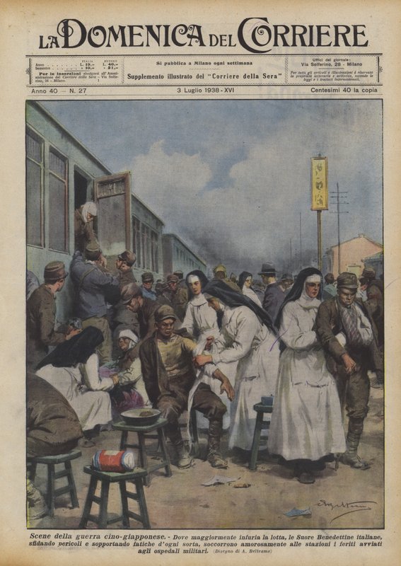 Scener fra den kinesisk-japanske krigen av Achille Beltrame