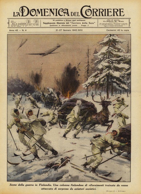 Scener fra krigen i Finland av Achille Beltrame