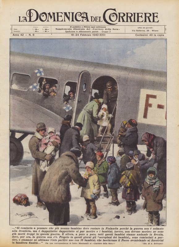 ? Vi begynner å tenke at det ikke må bli flere barn i Finland, hvorfor ikke krigen? av Achille Beltrame