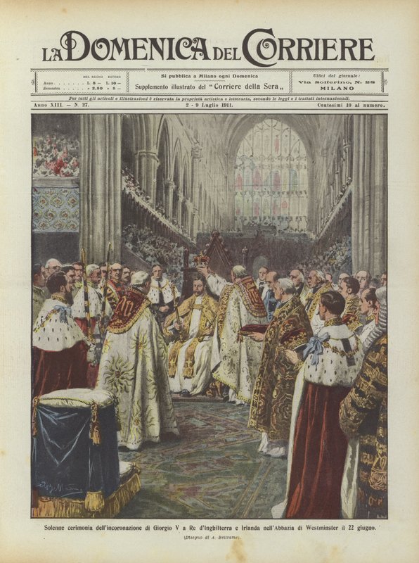 Høytidelig seremoni for kroningen av George V som konge av England og Irland i klosteret? av Achille Beltrame