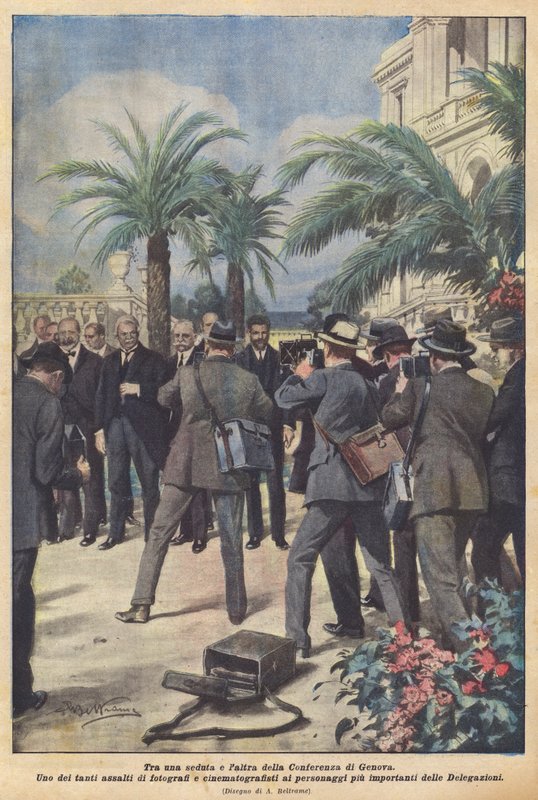 Mellom en sesjon og en annen av Genova-konferansen av Achille Beltrame