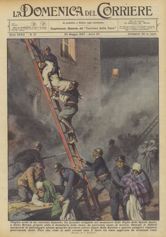 Tragisk natt i et fransk kloster av Achille Beltrame