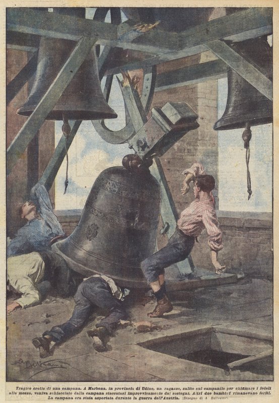 Tragisk kollaps av en bjelle av Achille Beltrame