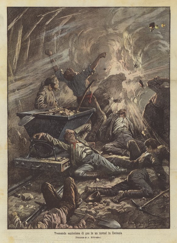 En enorm gasseksplosjon i en tunnel i Kärnten av Achille Beltrame