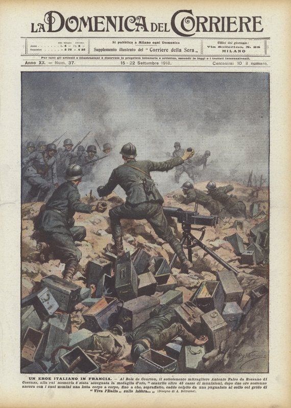 En italiensk helt i Frankrike av Achille Beltrame