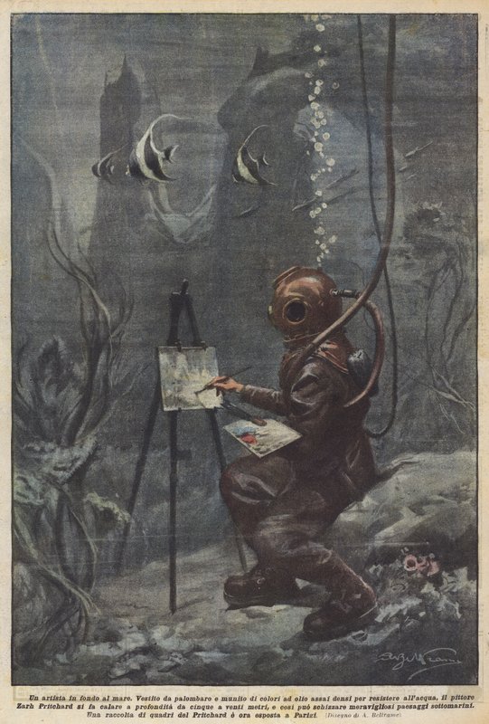 En kunstner på bunnen av havet av Achille Beltrame