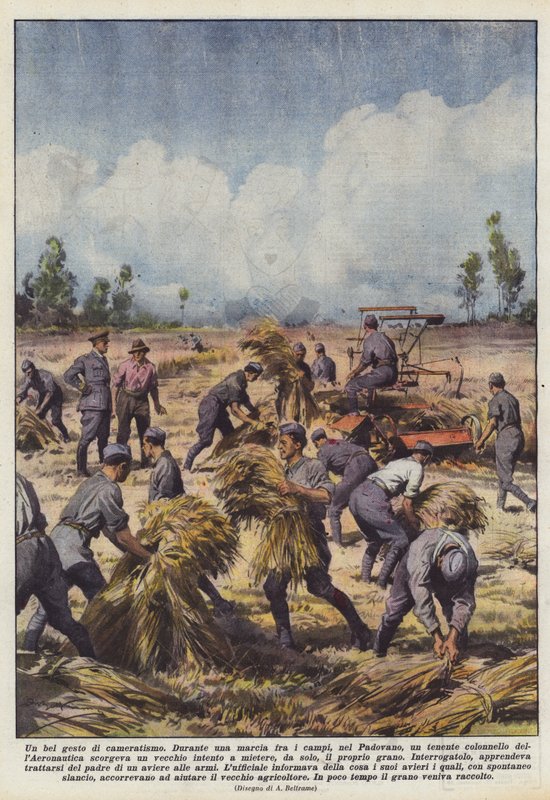 En hyggelig gest av kameratskap av Achille Beltrame