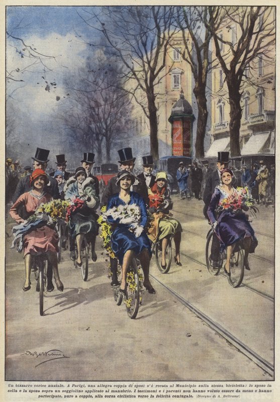 En bisarr bryllupsprosesjon av Achille Beltrame