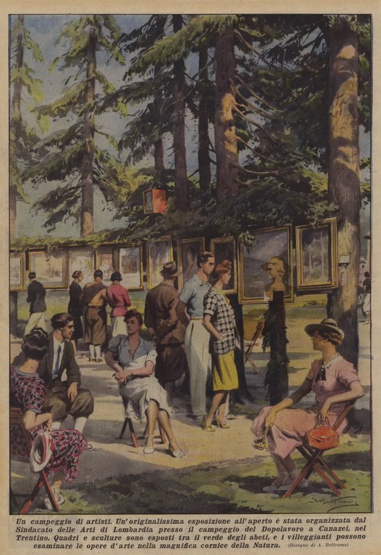En leir av kunstnere av Achille Beltrame