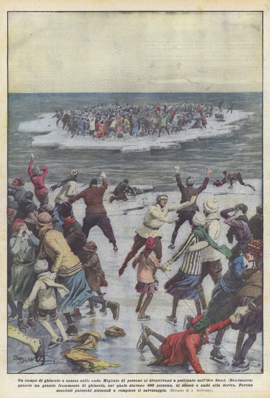 Et isfelt som går på bølgene av Achille Beltrame
