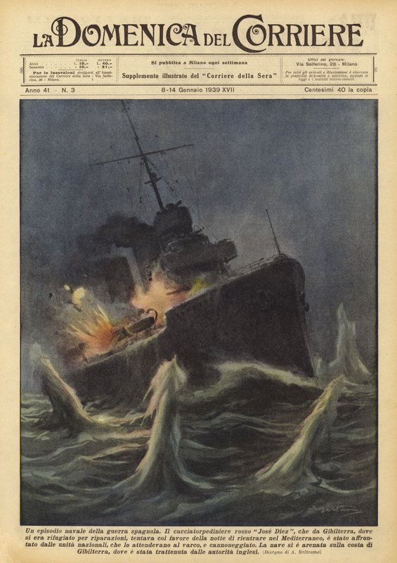 En marineepisode av den spanske krigen av Achille Beltrame