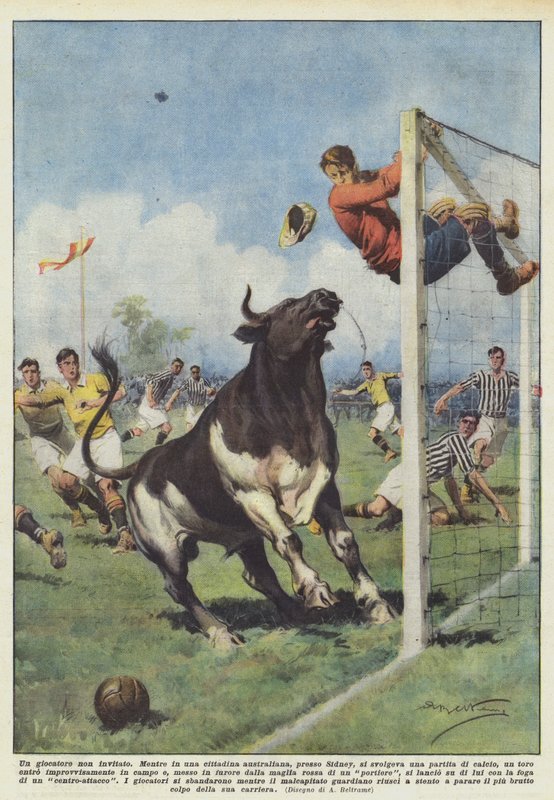 En ubuden spiller av Achille Beltrame