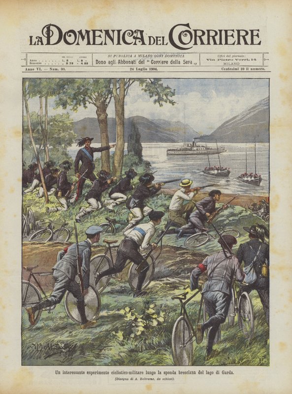Et interessant sykkel-militært eksperiment langs Brescia-siden av Gardasjøen av Achille Beltrame