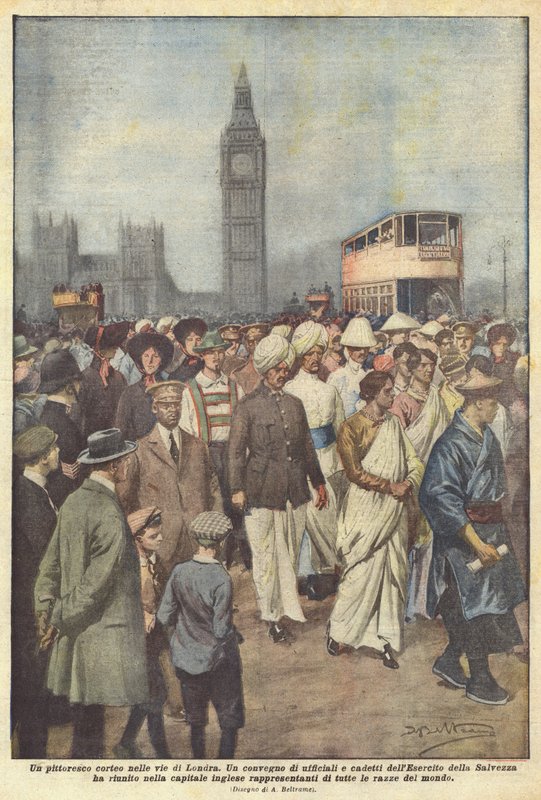 En pittoresk prosesjon i Londons gater av Achille Beltrame
