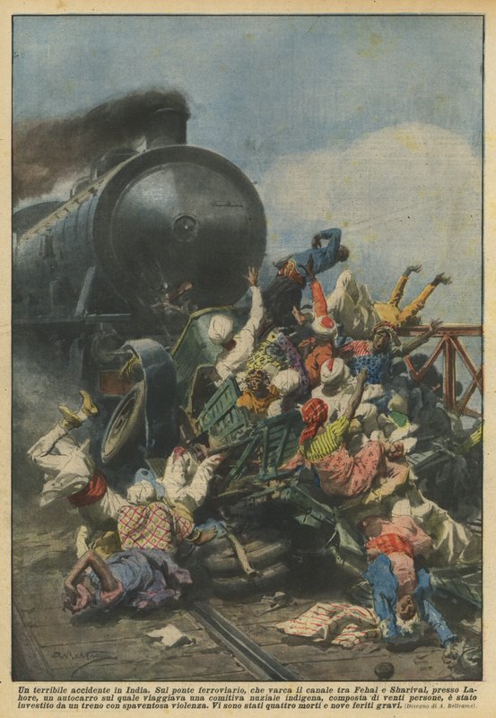 En forferdelig ulykke i India av Achille Beltrame