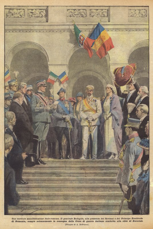 En hjertelig italiensk-rumensk demonstrasjon av Achille Beltrame