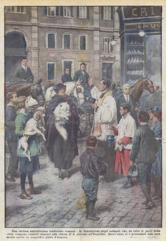En merkelig gammel romersk tradisjon, velsignelsen av dyr, som på alle kanter? av Achille Beltrame