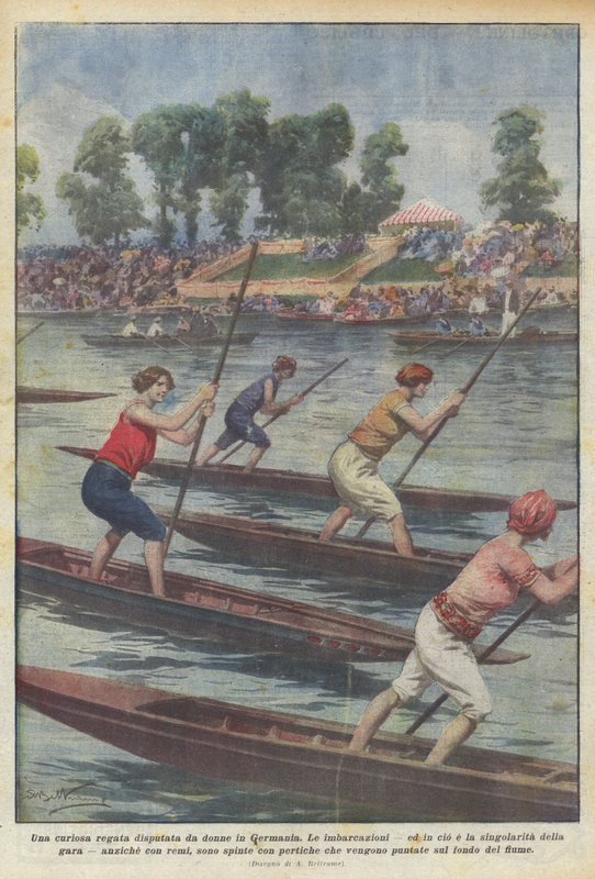 En nysgjerrig regatta holdt av kvinner i Tyskland av Achille Beltrame