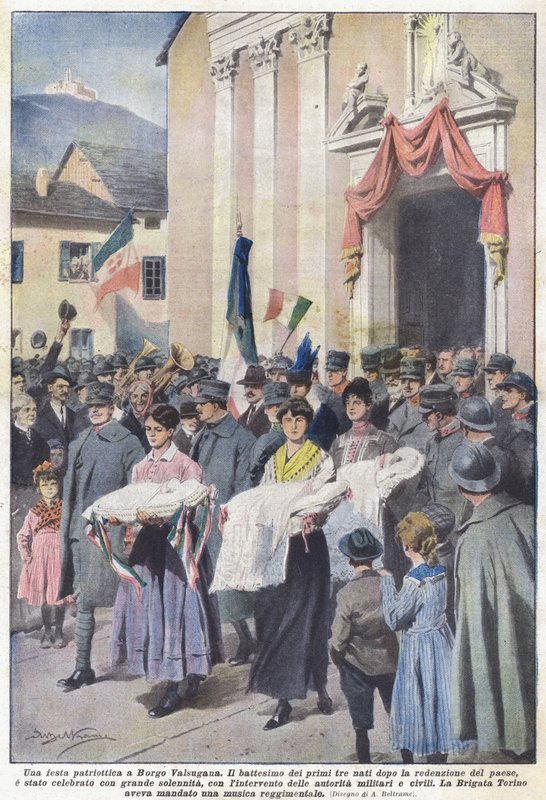 Et patriotisk parti i Borgo Valsugana av Achille Beltrame