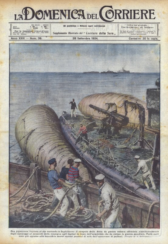 Blir det forsøkt et gigantisk foretak i England, gjenoppretting av den tyske krigsflåten? av Achille Beltrame