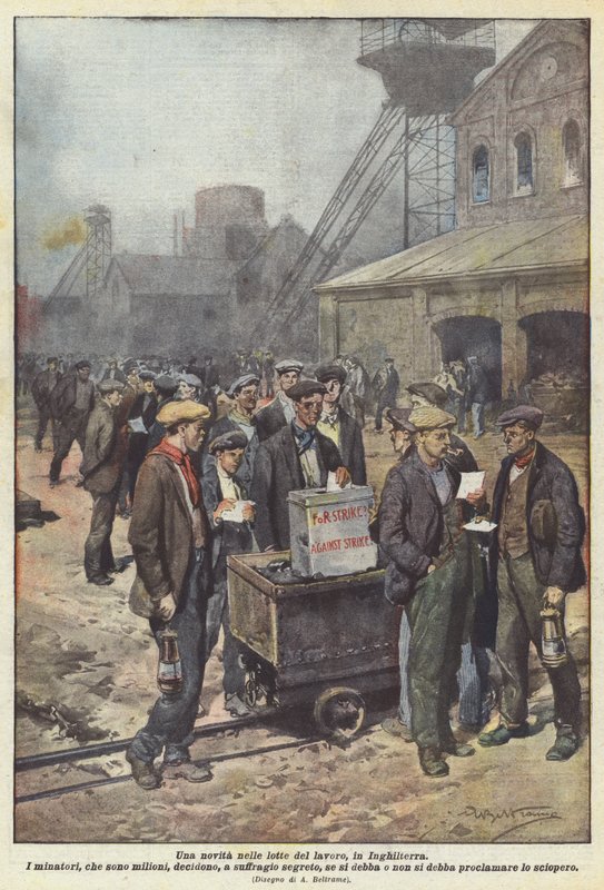En nyhet i arbeidskampene i England av Achille Beltrame