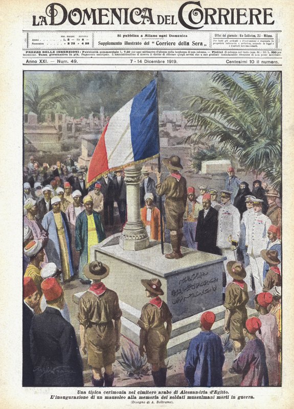 En typisk seremoni på den arabiske kirkegården i Alexandria, Egypt av Achille Beltrame
