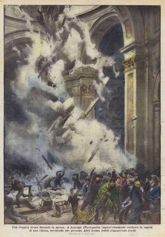 En tragisk scene under messen av Achille Beltrame