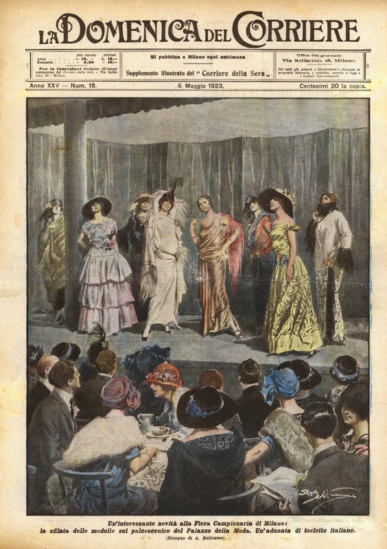 En interessant nyhet på Milano-messen, moteshowet til modellene på scenen? av Achille Beltrame