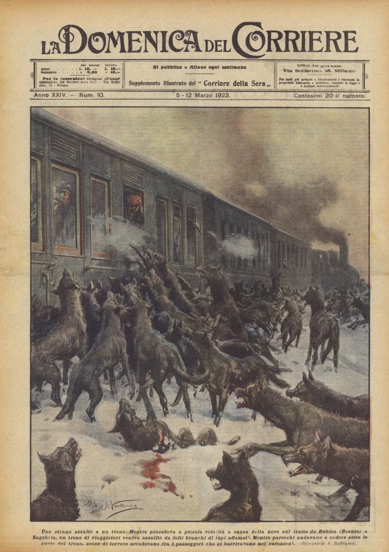 Et merkelig angrep på et tog av Achille Beltrame