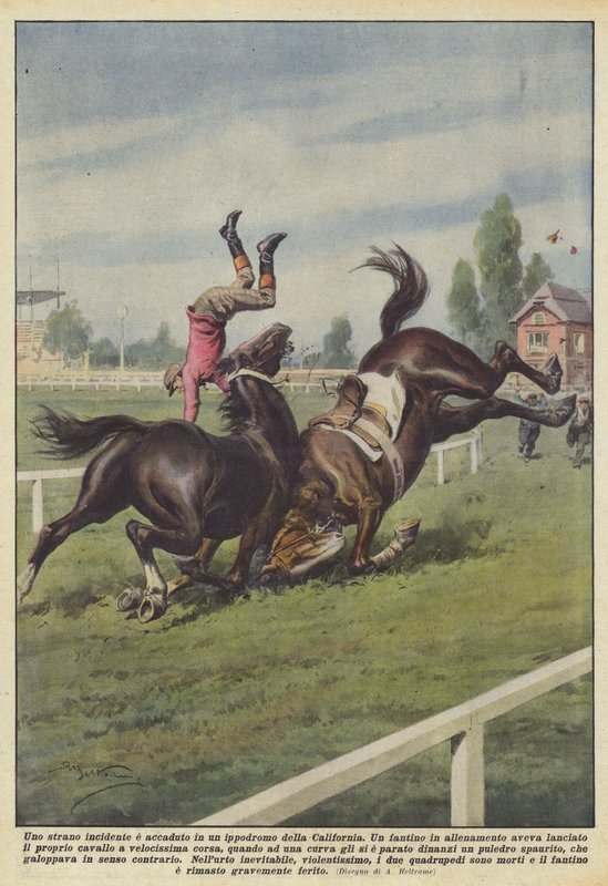 En merkelig ulykke skjedde på en veddeløpsbane i California av Achille Beltrame