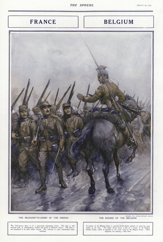 Franske og belgiske militæruniformer, første verdenskrig, 1914 av Addison Thomas Millar