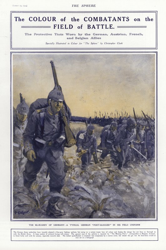 Tysk infanteri i feltuniform, første verdenskrig, 1914 av Addison Thomas Millar