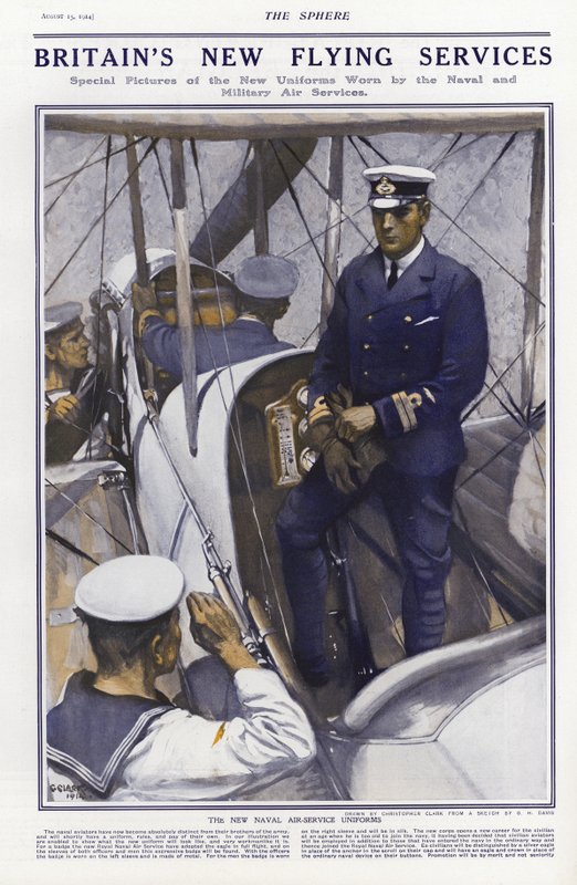 Nye uniformer fra British Royal Naval Air Service, 1914 av Addison Thomas Millar