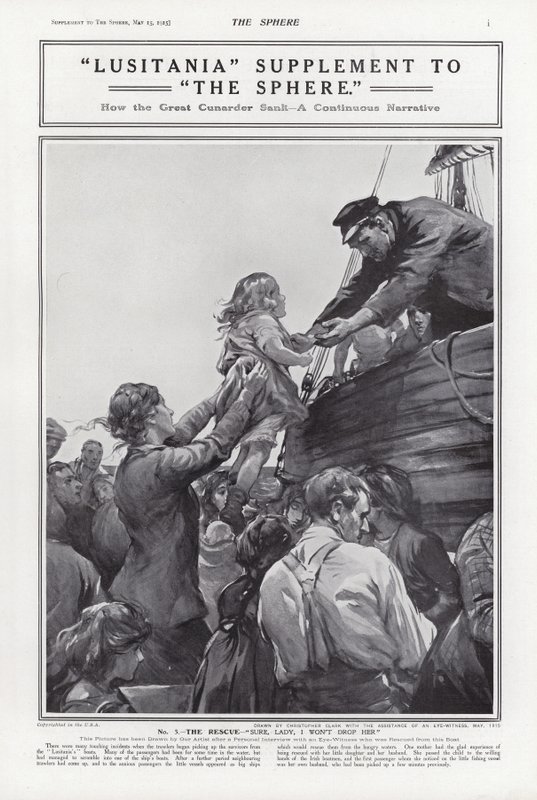 Forliset av Lusitania, første verdenskrig, 7. mai 1915 av Addison Thomas Millar