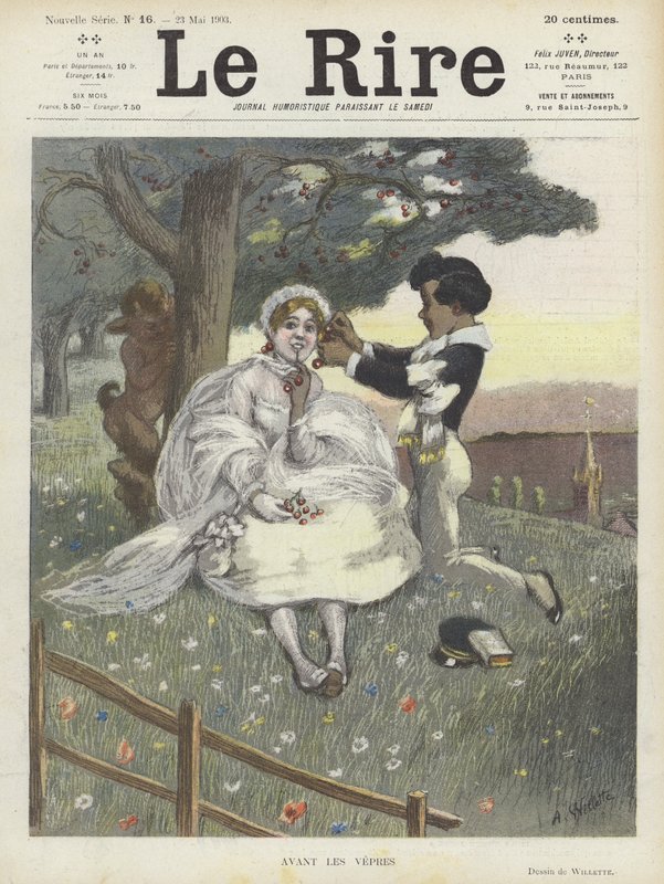 Illustrasjon for Le Rire av Adolphe Leon Willette